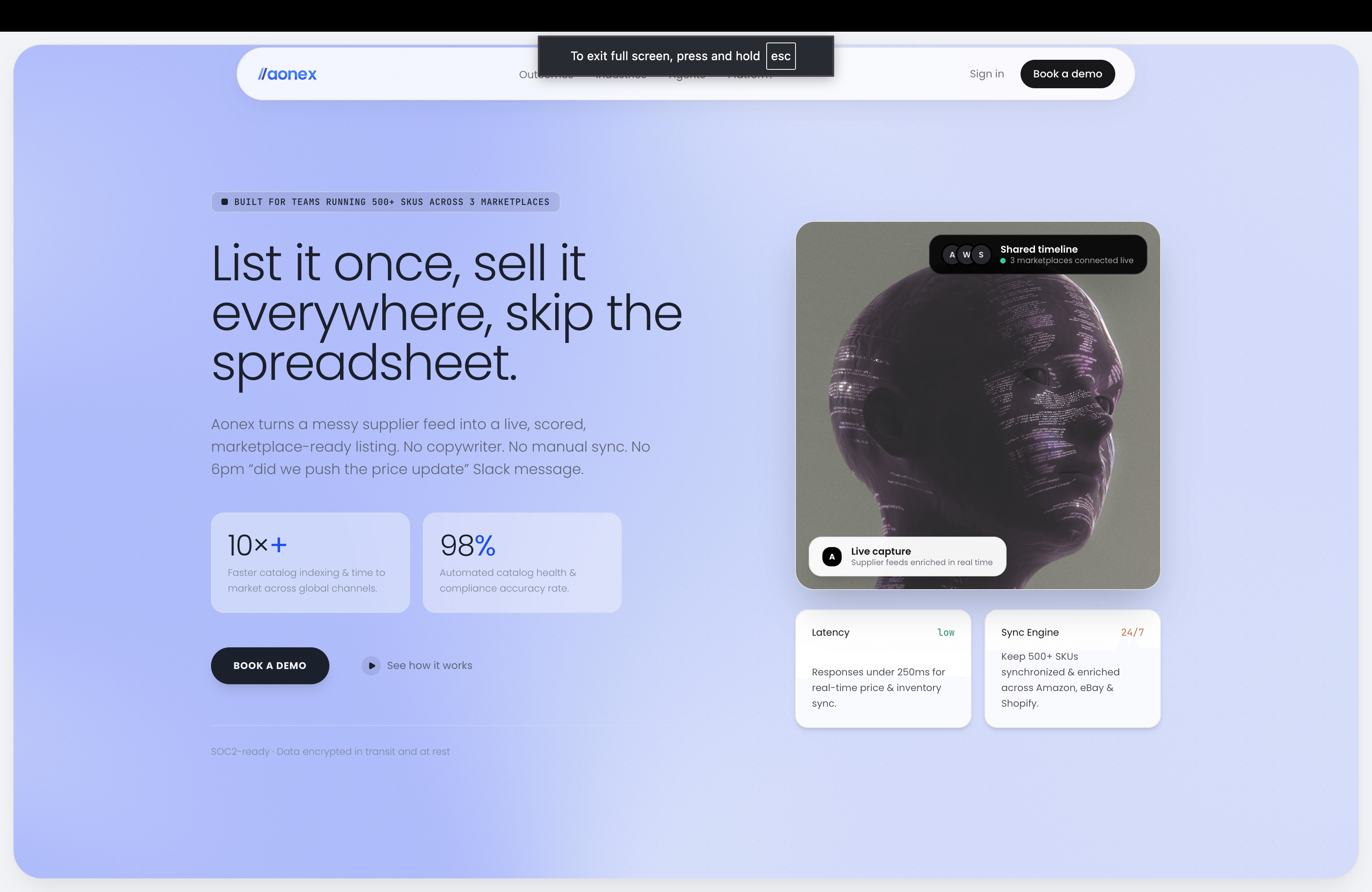 Aonex interface