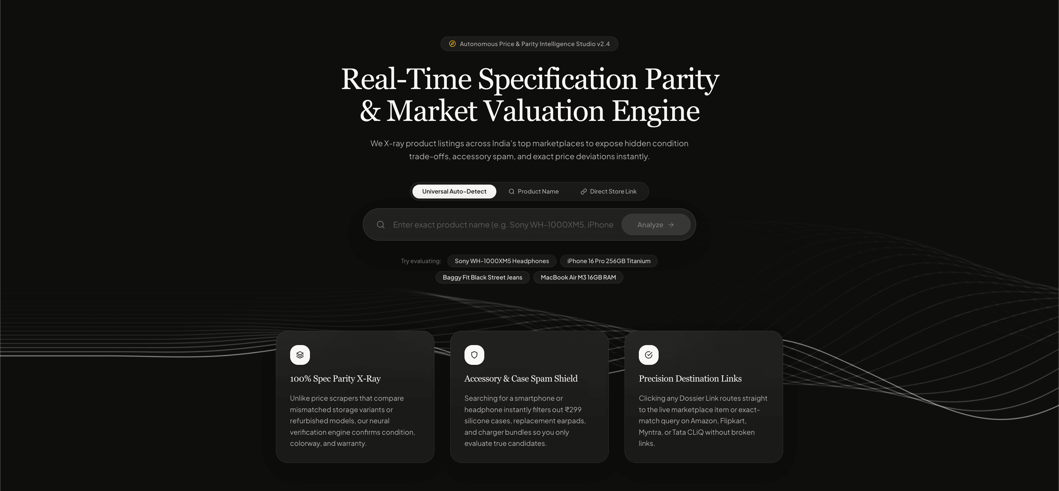 Real-Time Ingestion & Arbitrage Engine interface